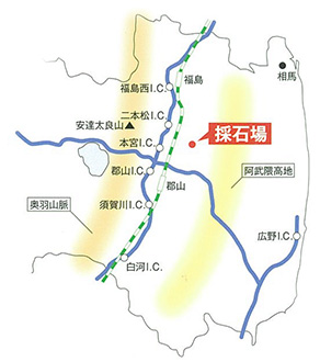 深山採石場地図