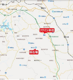 深山採石場地図